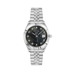 Naples 34MM Stainless Steel & Diamond Bracelet Watch