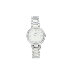 Shine 32MM Diamonds, Mother-Of-Pearl & Stainless Steel Watch