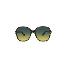 55MM Square Tinted Sunglasses