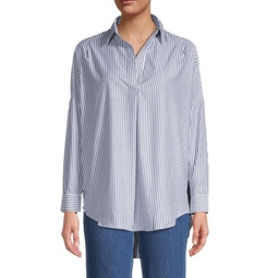 Rhodes High-Low Striped Top