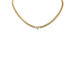 Look Of Real 14K Goldplated & Cubic Zirconia Link Chain