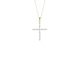 14K Goldplated Sterling Silver & Cubic Zirconia Religious Cross Pendant Necklace