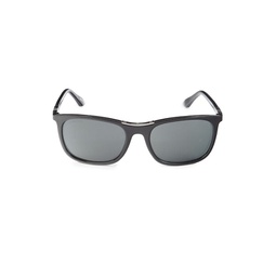58MM Rectangular D-Frame Sunglasses