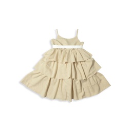 Little Girls Millie Dot-Print Tiered Dress