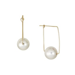 14K Yellow Gold & 8.5-9MM Cultured Pearl Earrings