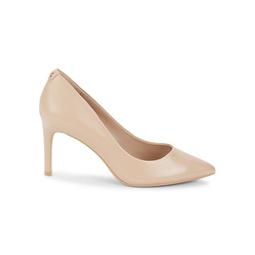 Glora Point-Toe Leather Pumps