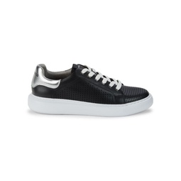 Perforated Leather Low-Top Sneakers