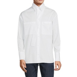 Solid Button Down Shirt