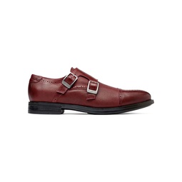 Double Monk-Strap Leather Oxfords