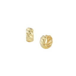 14K Goldplated Sterling Silver Huggie Earrings