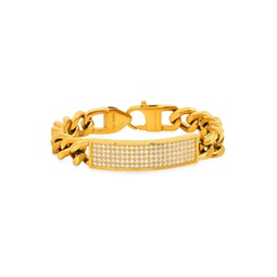 18K Goldplated & Cubic Zirconia Chain Bracelet