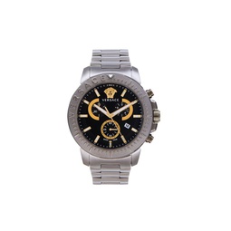 45MM Stainless Steel Chronograph Bracelet Watch