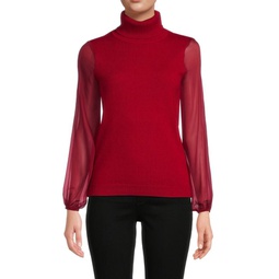 Silk & Cashmere Turtleneck Sweater