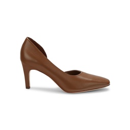 Tiana Point-Toe Leather Pumps