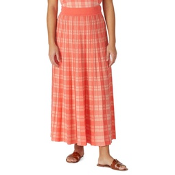 Pleated Checked Skirt