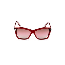 64MM Square Cat Eye Sunglasses