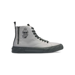 Logo Leather High Top Sneakers