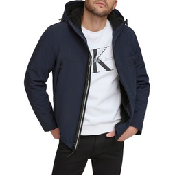 Faux Fur Lined Hooded Zip Up Jacket