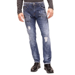 Brushed Paint Distressed Jeans