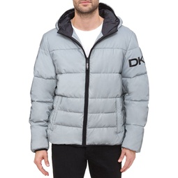 Classic Fit Logo Hooded Puffer Jacket