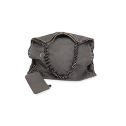 Stella Mccartney Falabella Tote Bag In Grey Recycled Polyester