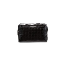 Embossed Patent Leather Cosmetic Case
