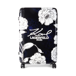 28 Inch Floral Spinner Suitcase