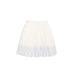 Little Girls Embroidered Cotton Skirt
