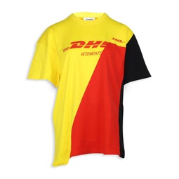 Vetements X Dhl Tee In Yellow Cotton