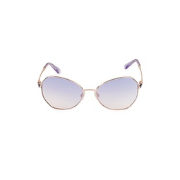 57MM Faux Crystal Butterfly Sunglasses