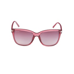 55MM Embellished Square Sunglasses