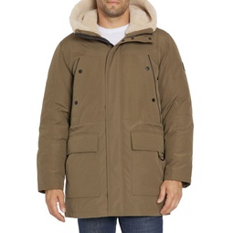 Faux Shearling Hooded Parka