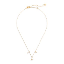 Goldplated & Cubic Zirconia I Do Charm Necklace
