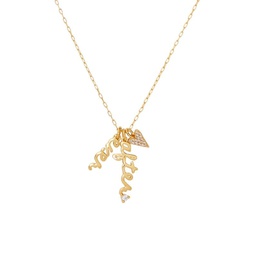 Goldplated & Cubic Zirconia Ever After Charm Necklace