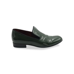 Celine Flat Loafers In Green Leather Flats Loafers