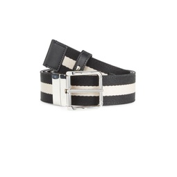 Colimar Striped Reversible Leather Belt