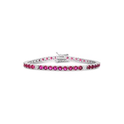 Plated Sterling Silver & Cubic Zirconia Tennis Bracelet