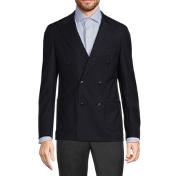 Nether Double Breasted Wool Blend Blazer
