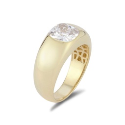 14K Goldplated Sterling Silver & Cubic Zirconia Dome Ring