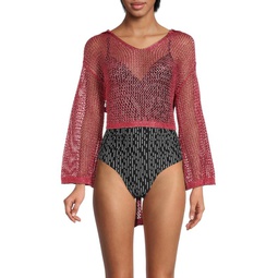 Catherine Knit Crochet Coverup Top