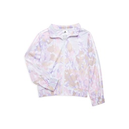 Girl's Garden Floral Tricot Track Jacket