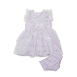 Baby Girls 2-Piece Foil Print Dress & Brief Set