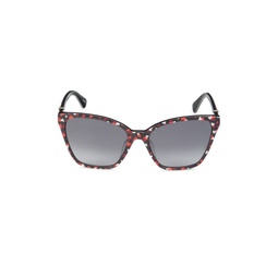 Amiyah 56MM Butterfly Sunglasses