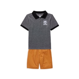 Little Boys 2-Piece Polo & Shorts Set