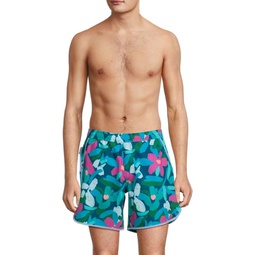 Throwback Floral Print Swim Shorts