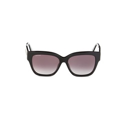 57MM Swarovski Crystal Square Sunglasses