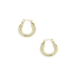 18K Goldplated Sterling Silver Tube Hoop Earrings