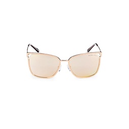 57MM Embellished Cat Eye Sunglasses