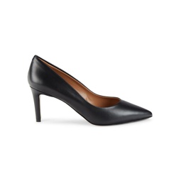 Stella Pointed Toe Leather Pumps