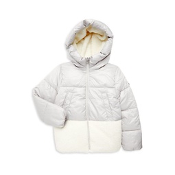 Girl's Colorblock Puffer Jacket